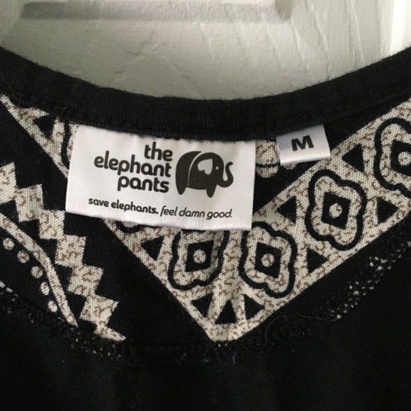 Black Elephant Pants Tank Top - Picture 2 of 5